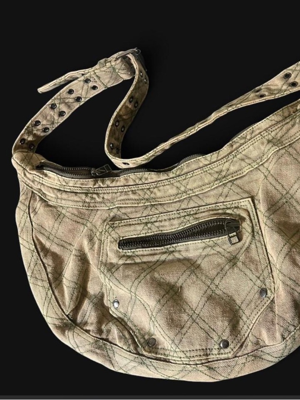 Urban Outfitters y2k Half Moon Darci Slouchy Boho Shoulder Bag Purse